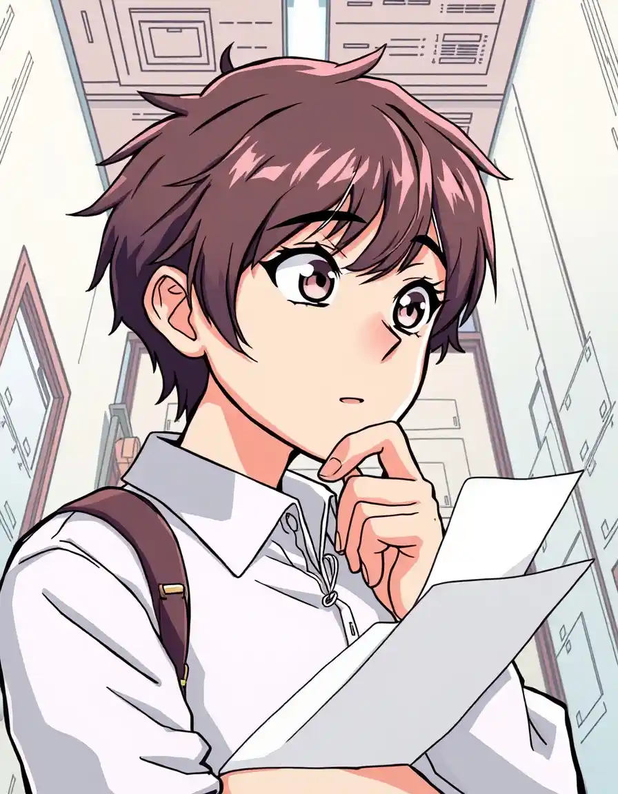 Personnage manga réfléchissant à la taxe d'aménagement