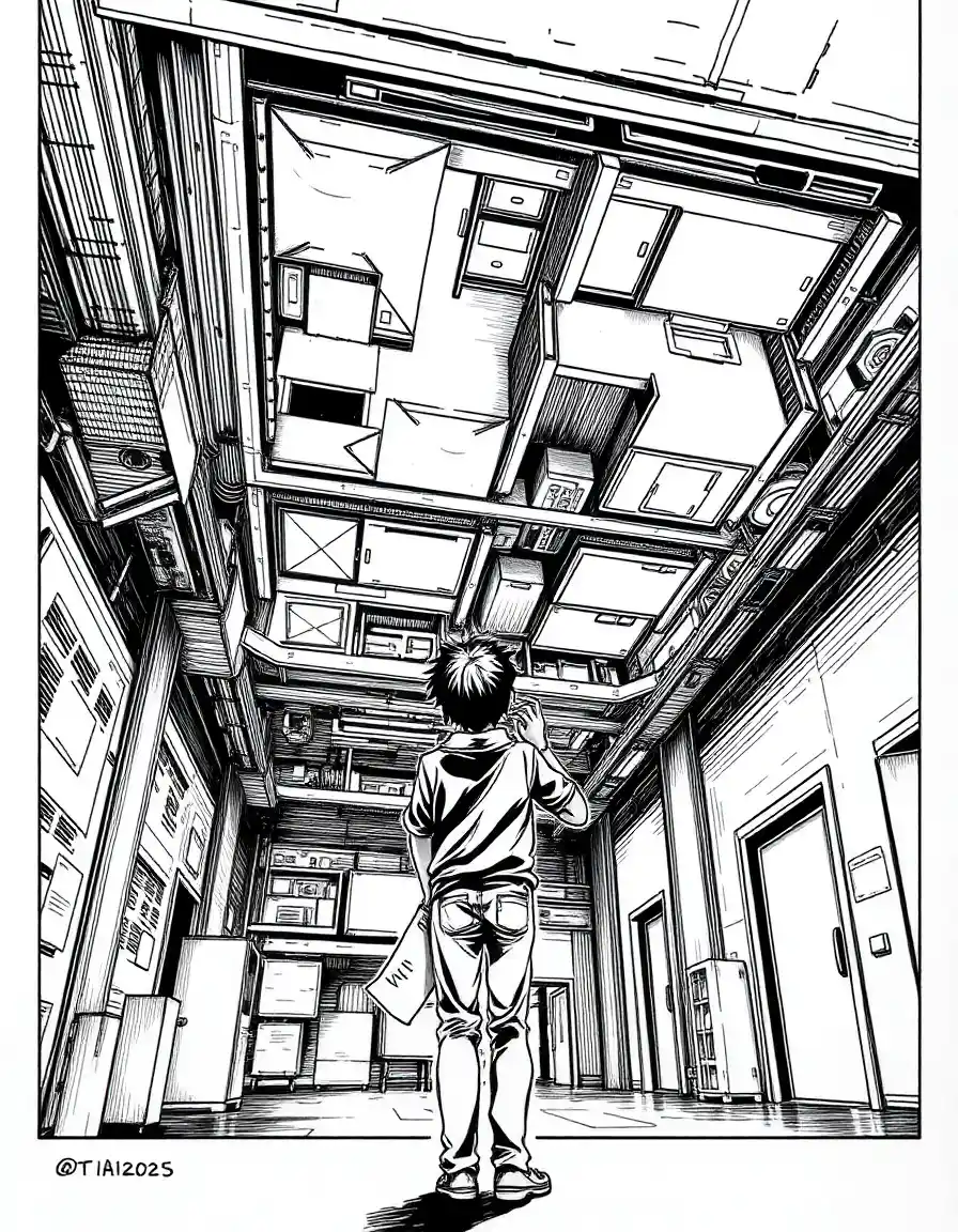 Planche de manga montrant un personnage réfléchissant aux taxes d'aménagements