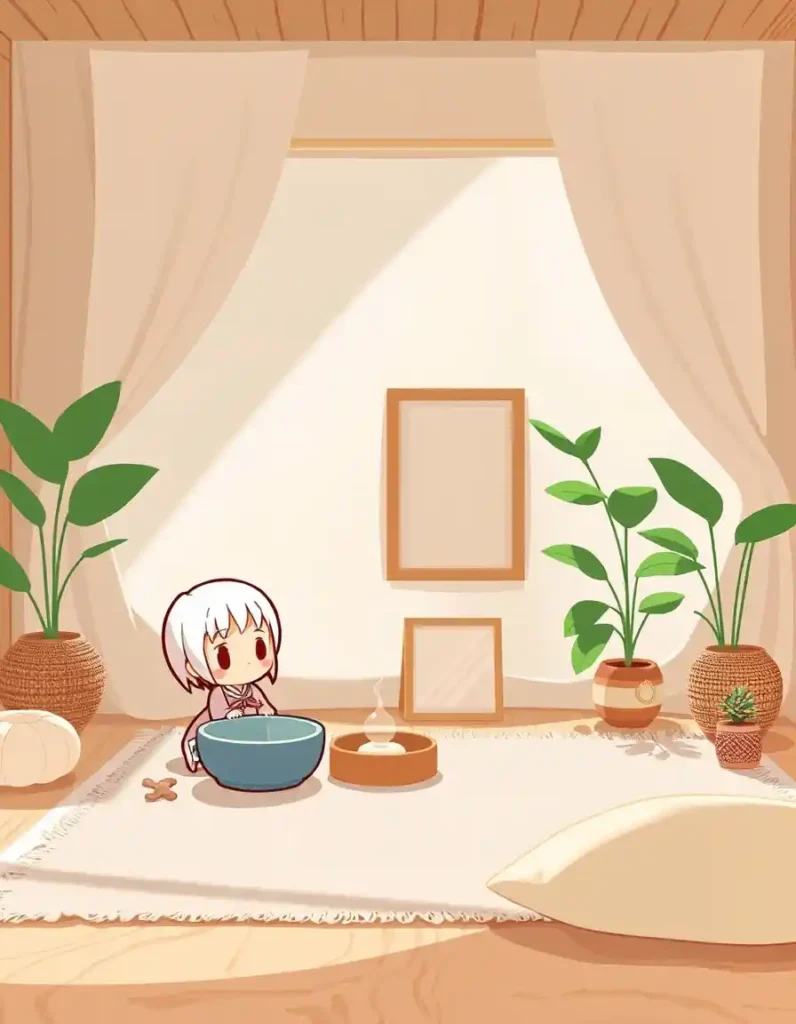 Privilégier matériaux naturels et en accord avec l'ambiance zen.