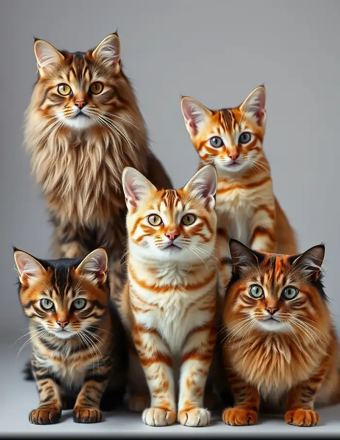 Comparaison de chats exotiques : Maine Coon, Bengal, chat de Pallas, chat des sables et chat Japon