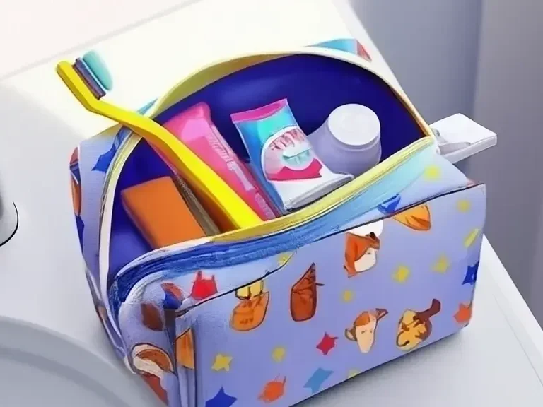 Trousse de toilette pour enfant de couleur bleue