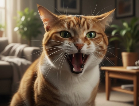 chat miaule aggressif