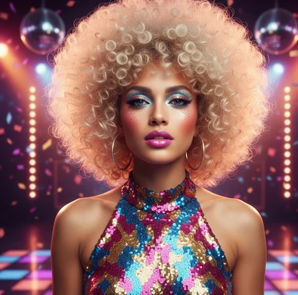 coiffure disco maquillage sublime