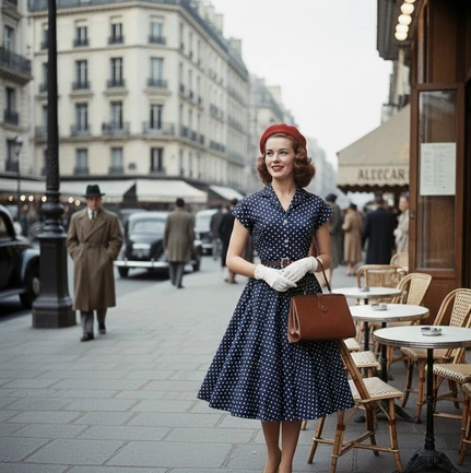 femme à Paris en 1950