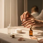 femme retirant son vernis à ongle
