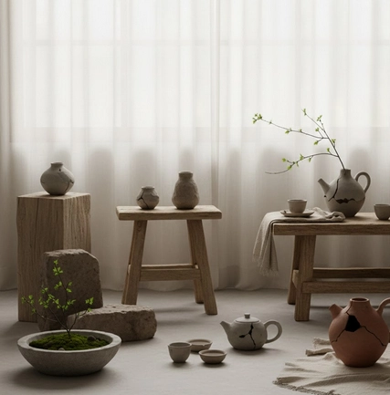 illustration du wabi-sabi